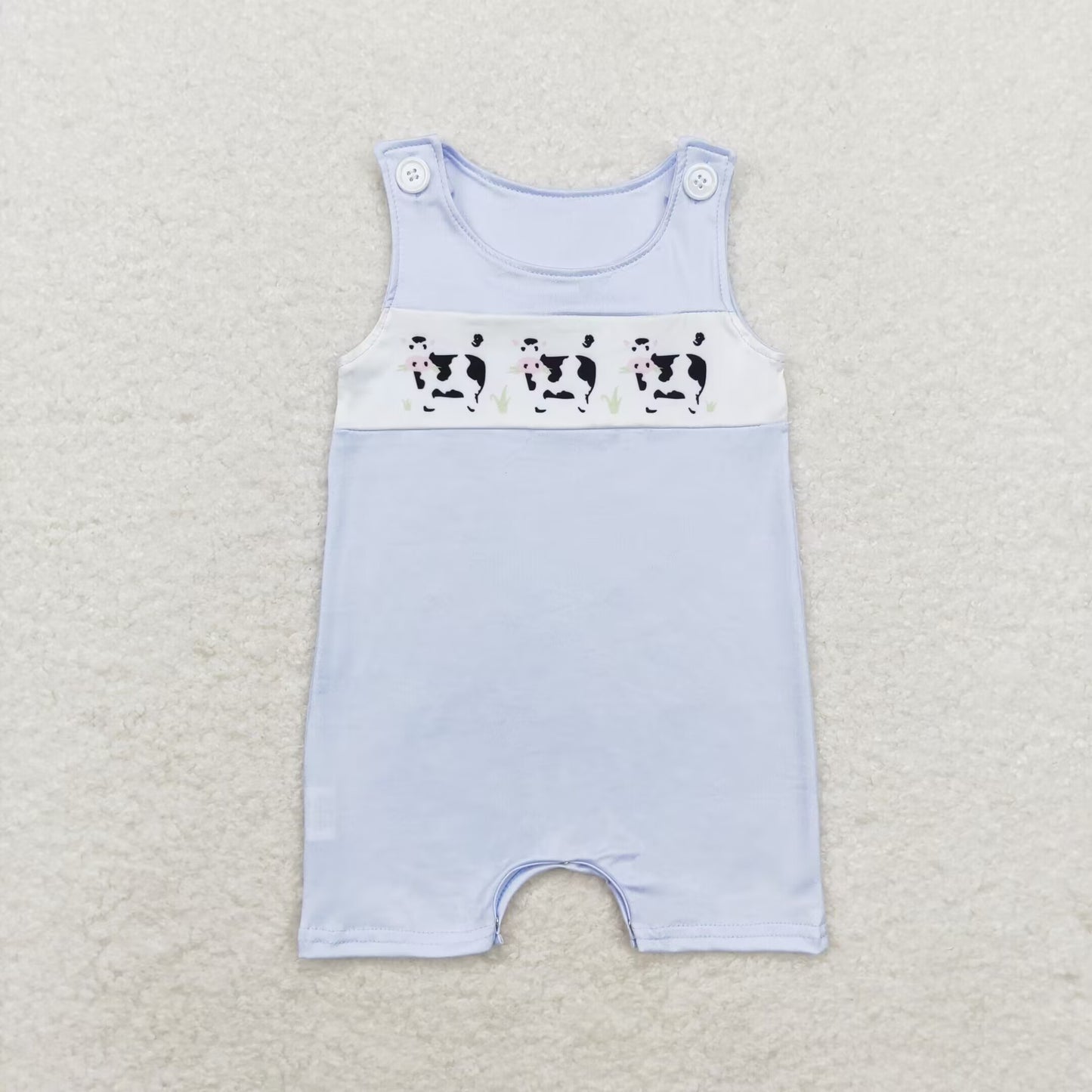 Baby Infant Boys Cows Sleeveless Rompers