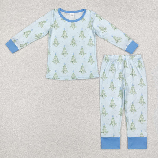 BLP0639 Baby Boys Christmas Tree Bamboo Pajama Set