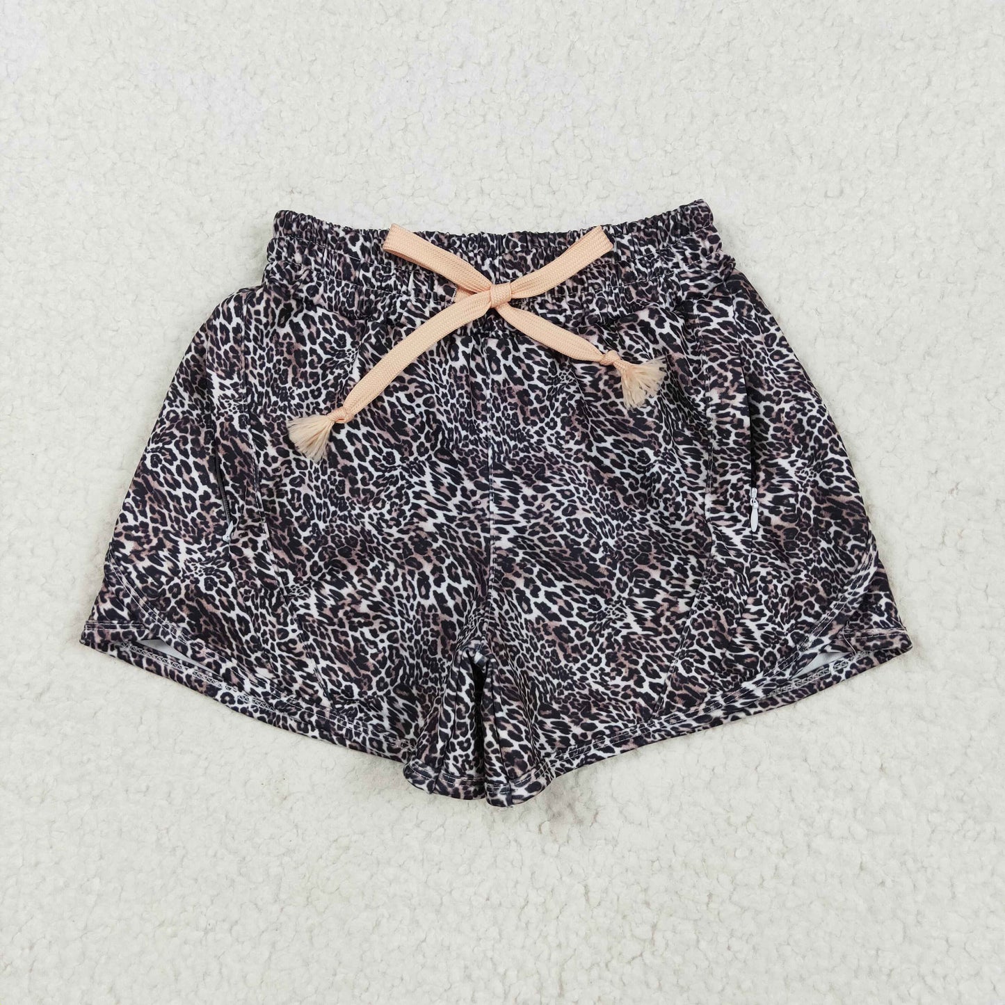 Kids Girls Leoaprd Yoga Shorts
