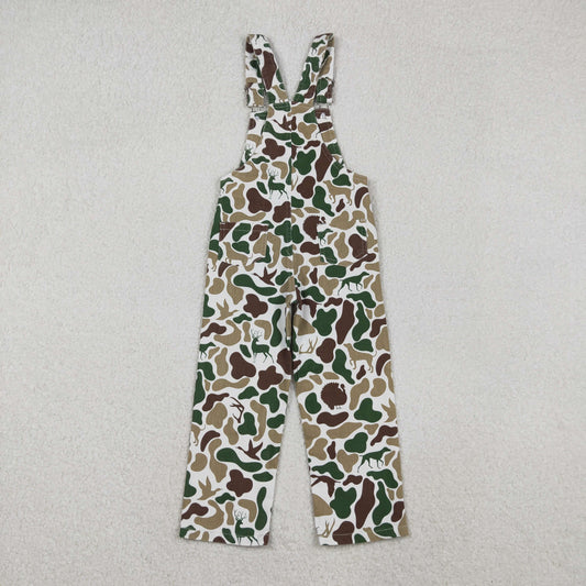 P0828 Baby Boys Camo Hunting Deer Denim Overall