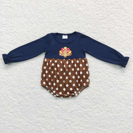 LR0605 USA Shop Baby Baby Girls Thanksgiving Turkey Romper