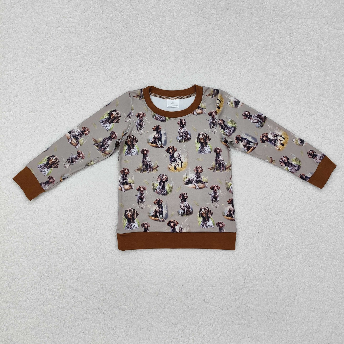 Baby Boys Brown Long Sleeve T-shirt Gogs Print Top