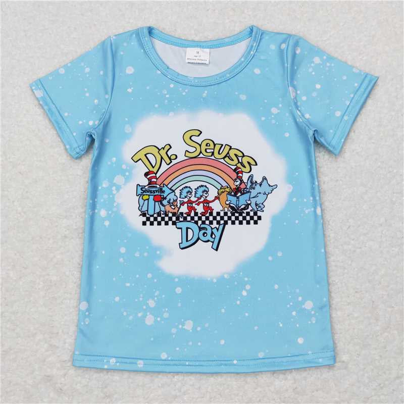 Baby Boys Light Blue Short Sleeves Dr Reading Shirts Tops