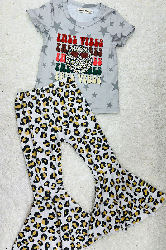 3 MOQ Baby Girls Fall Vibes Bell Bottom Pants Set Pre-order