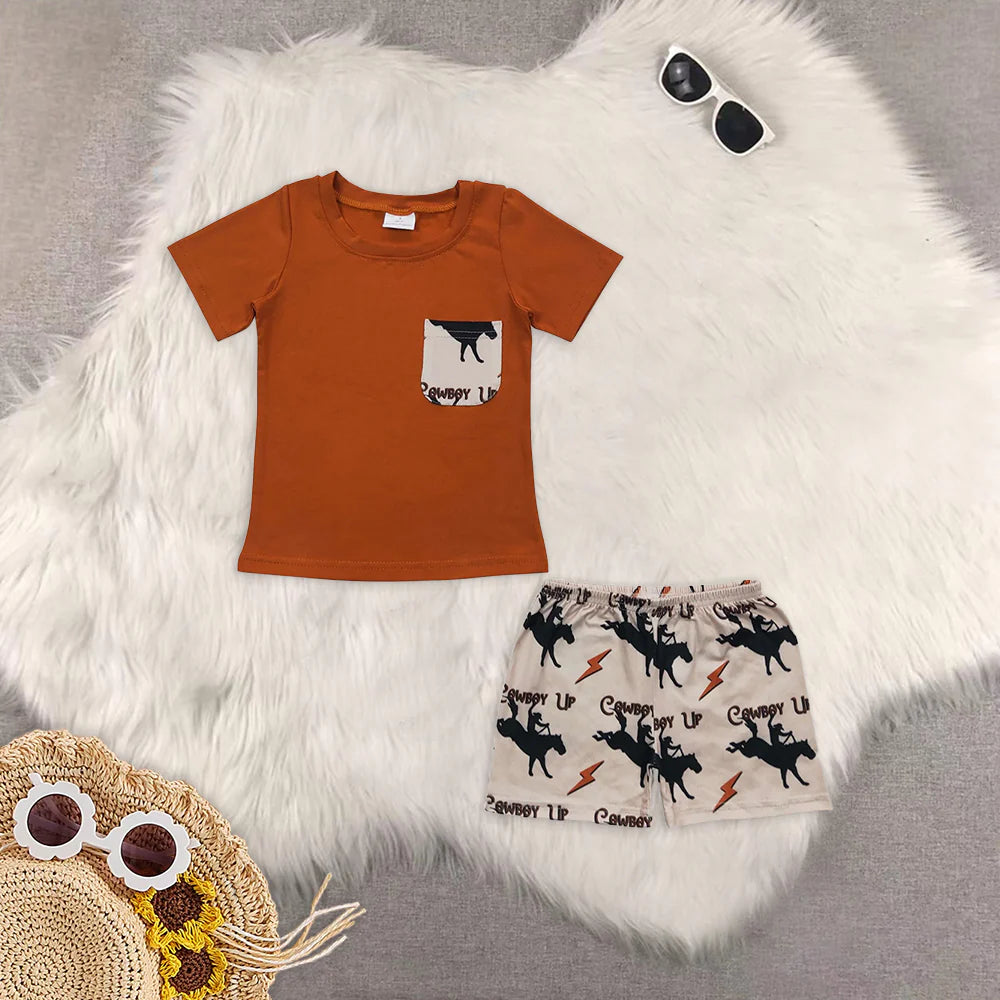 Toddler Baby Sibling Cowboy Western Clothes Set