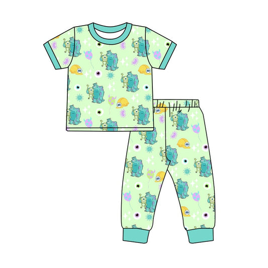 Baby Boys Bamboo Cartoon Monster Pajama Set Pre-order 3 MOQ