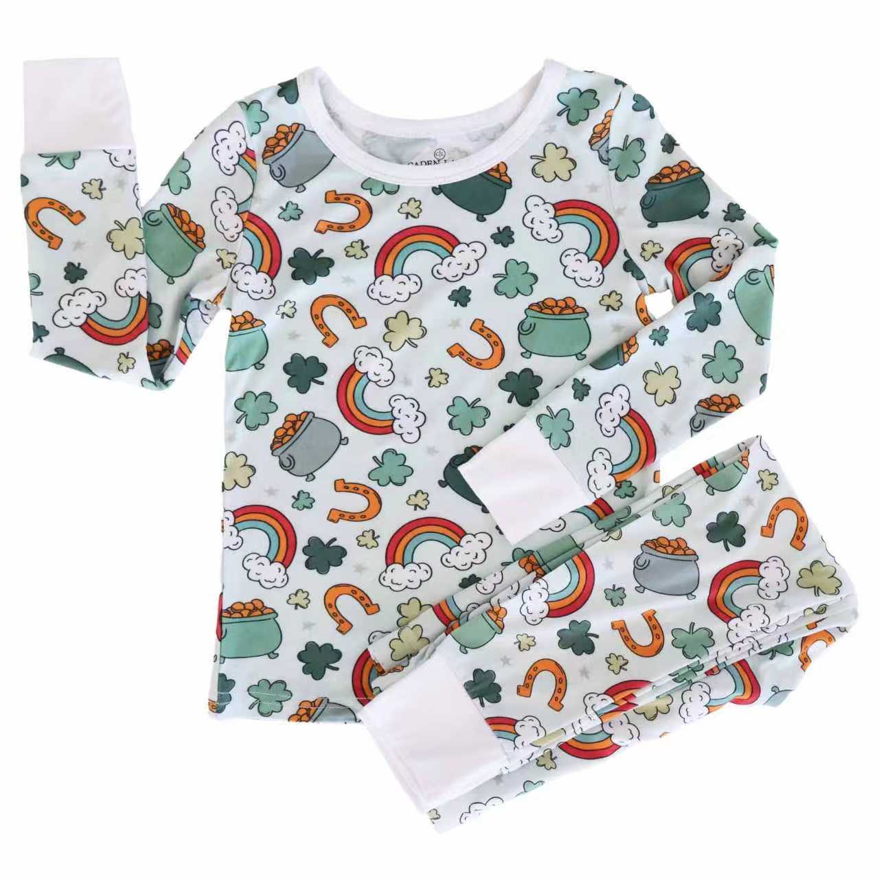 Preorder , 5 MOQ , Baby Boys Saint Patrick Long Sleeve Pajama Set
