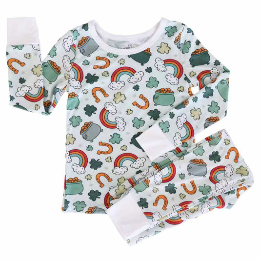 Preorder , 5 MOQ , Baby Boys Saint Patrick Long Sleeve Pajama Set