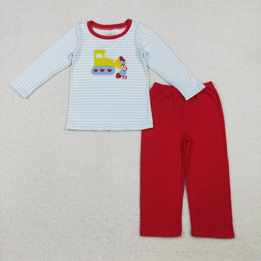 Baby Boys Valentine's Day Love Letter Red Pants Outfit