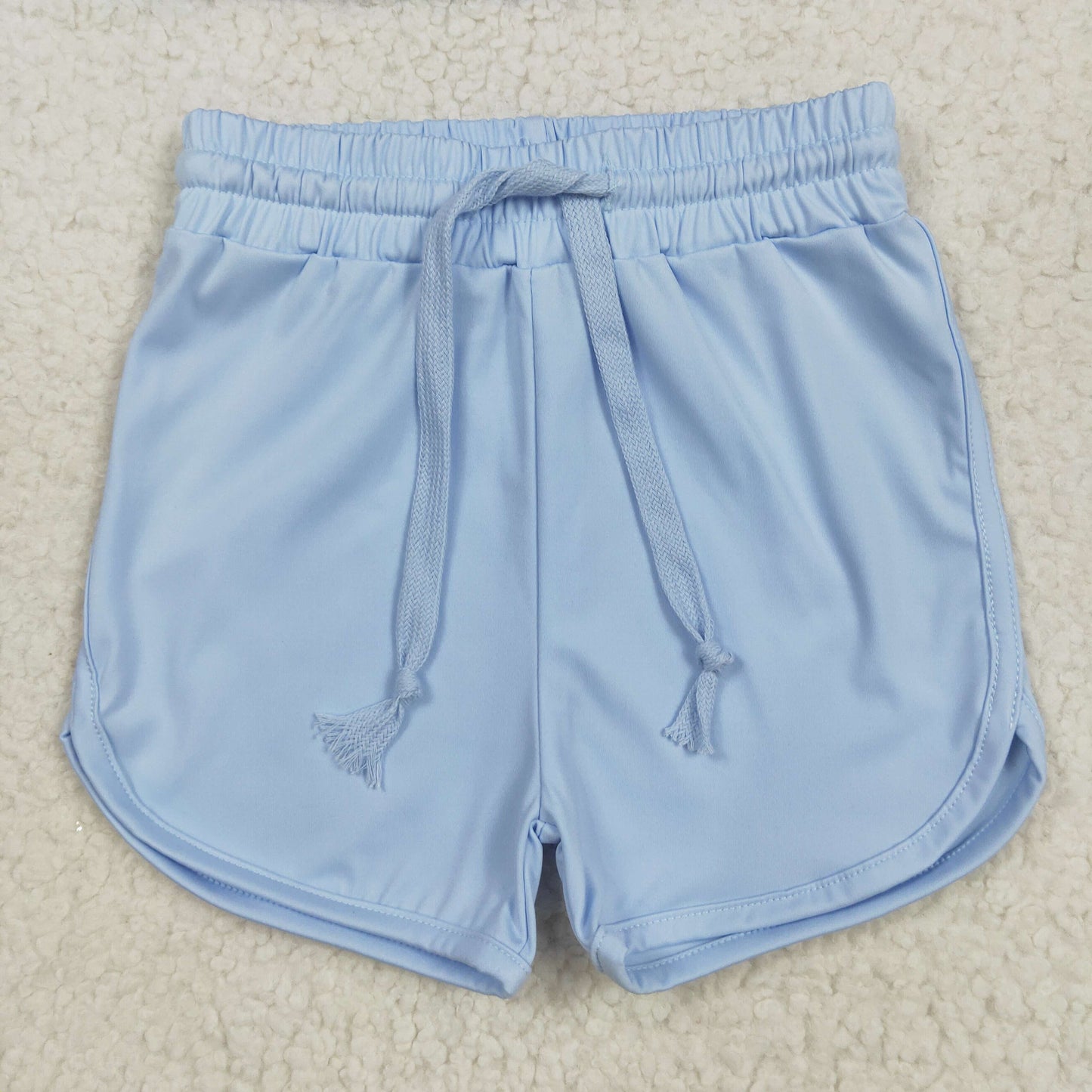 Kids Girls Active Sky Blue Yoga Shorts
