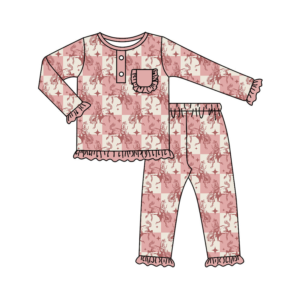 Baby Girls Coeboy Pink Checker Pajama Set Pre-order 3 MOQ