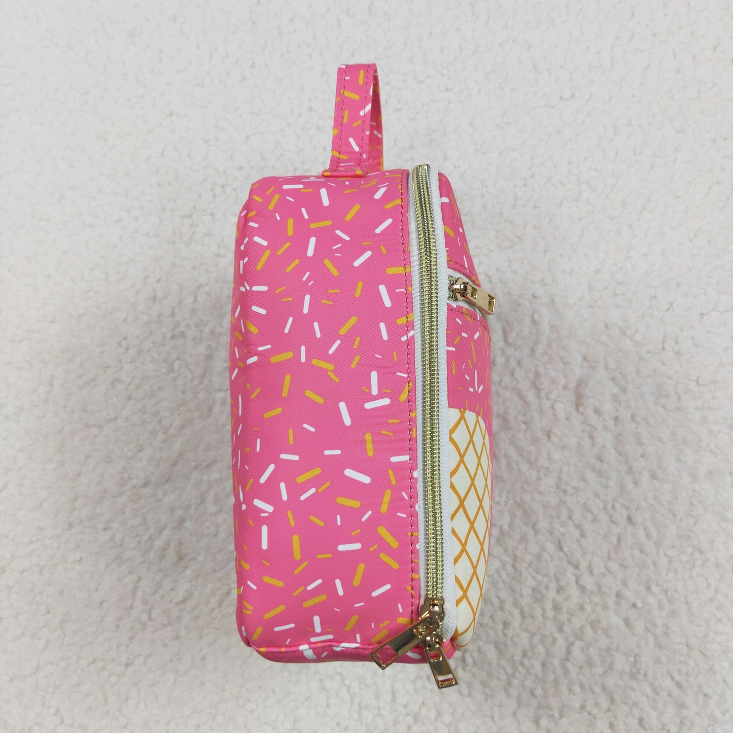 Sibling Pink Ice Cream Drip School Backpack Bag and Lunch Box