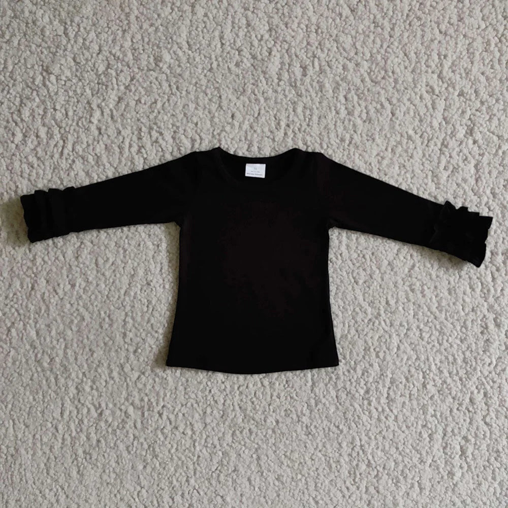 Soft Cotton Black Color Icing Shirt Top