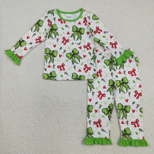 GLP2628  Baby Boys Christmas Bow Pajama Set