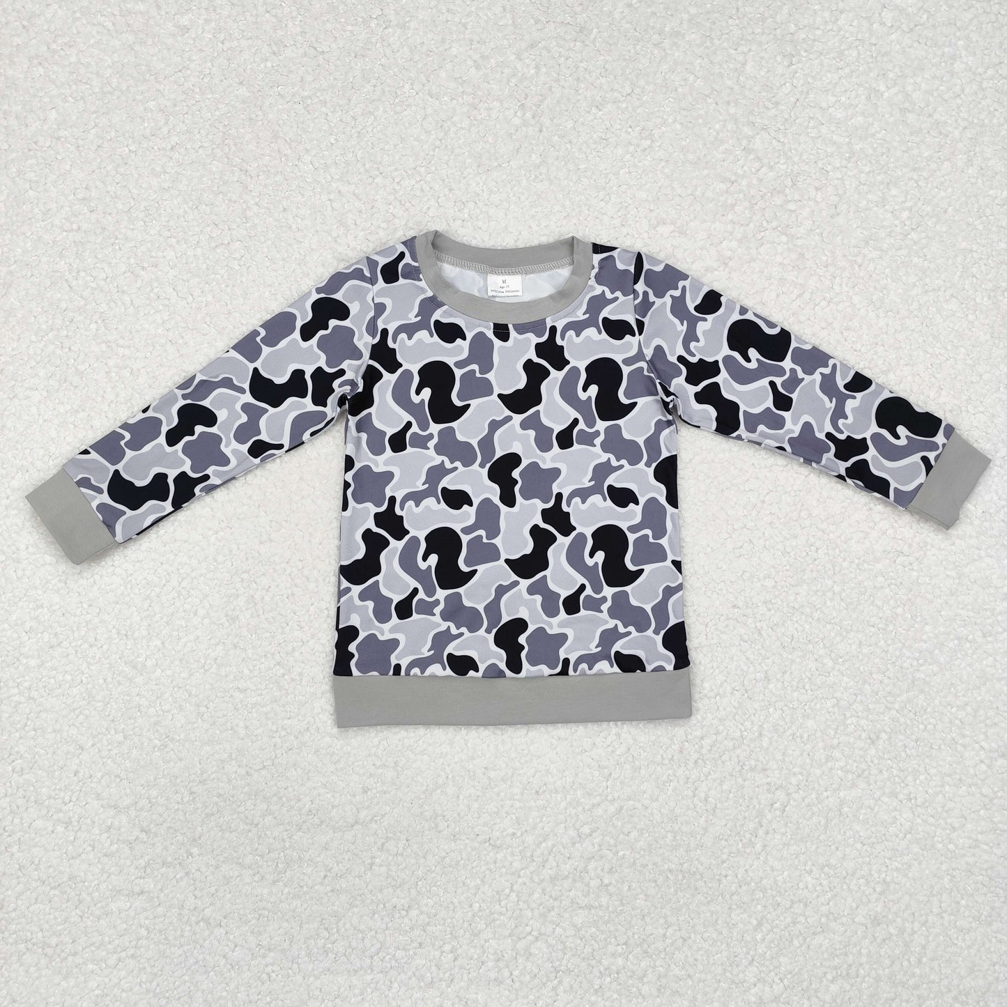 Baby Boys Gray Camo Long Sleeve Top Group