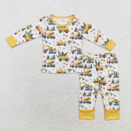 Baby Boys Christmas Truck Long Sleeve Pajama Set