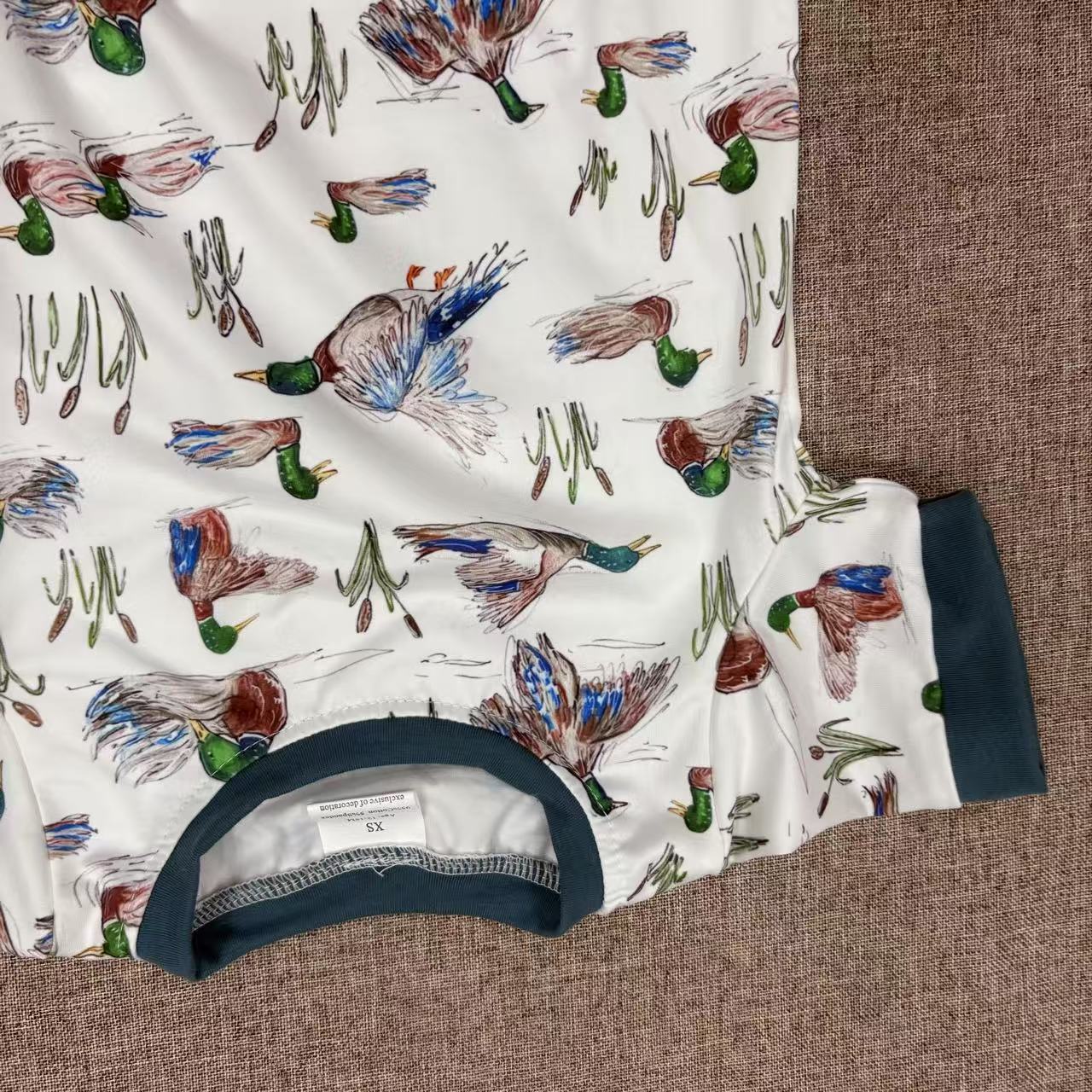 USA Shop Newborn Baby Boys Mallard Duck Short Sleeve Romper