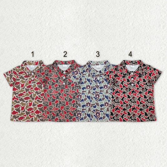 Sibling Toddler Boys Sport Team Camo Short Sleeve T-shirt Top