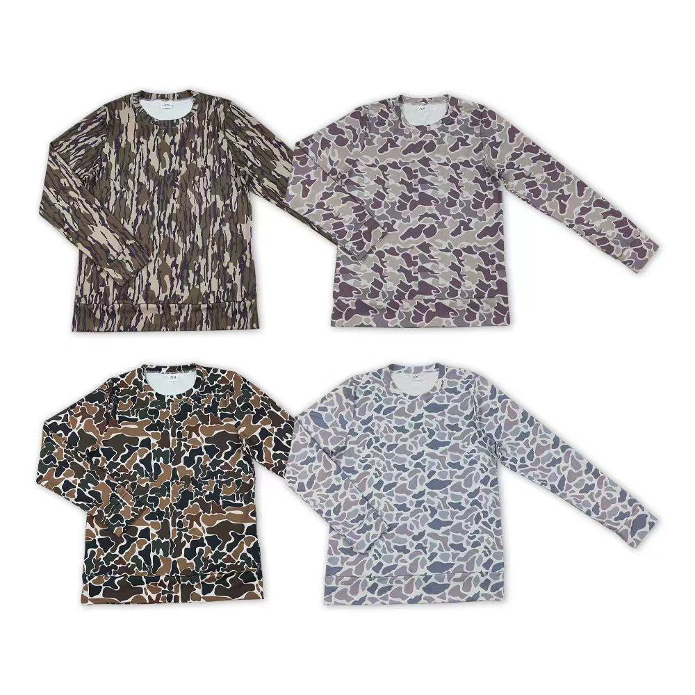 4 Colors Adult Women Camo Long Sleeve Active Top