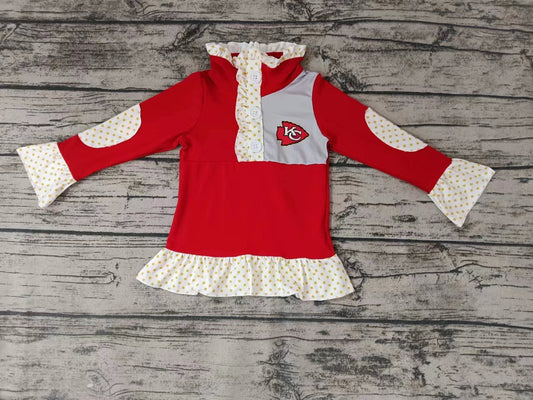 Kids Girls Football Team KC Pullover Top Preorder 3 MOQ