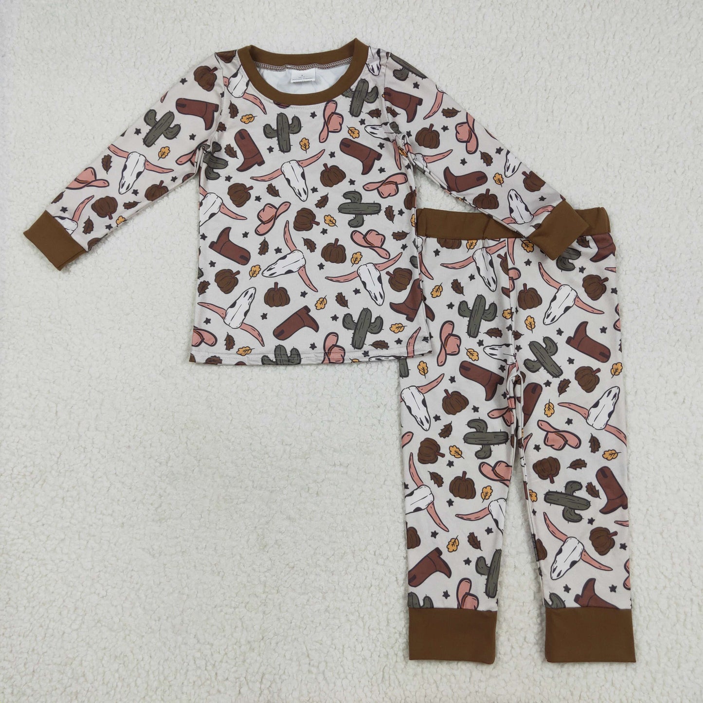BLP1141 Kids Boys western Long Sleeve Pajama Set