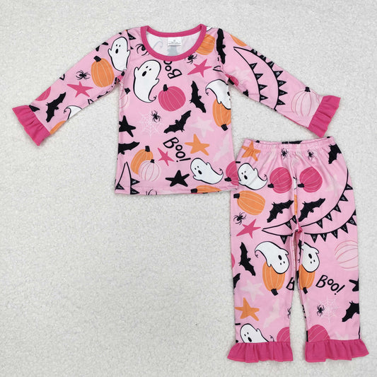 Baby Girls Halloween Ghost Pumpkin Pajama Set