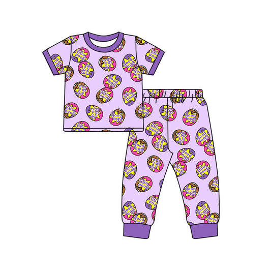 Baby Girls Easter Good Egg Short Sleeve Pajama Set 5 MOQ Preorder