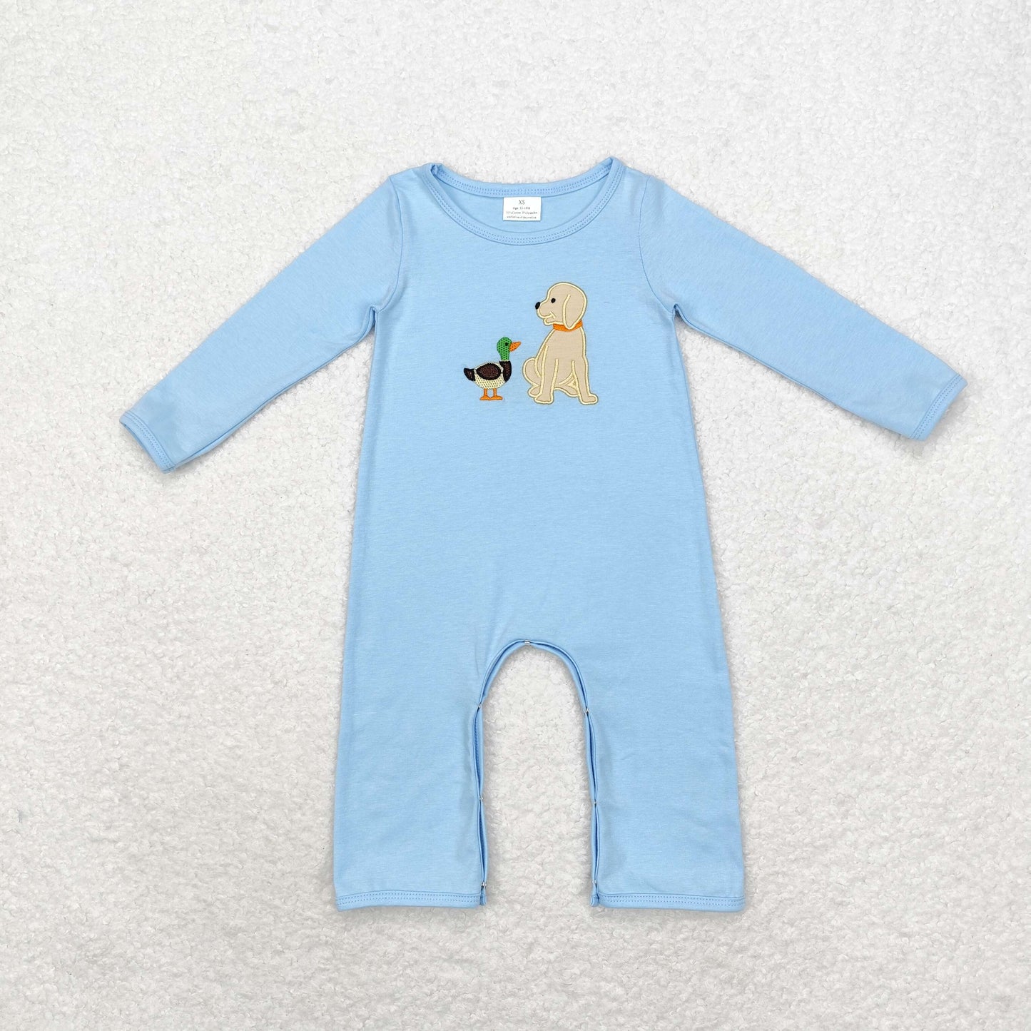 Baby Boys Dog Mallard Long Sleeve Romper