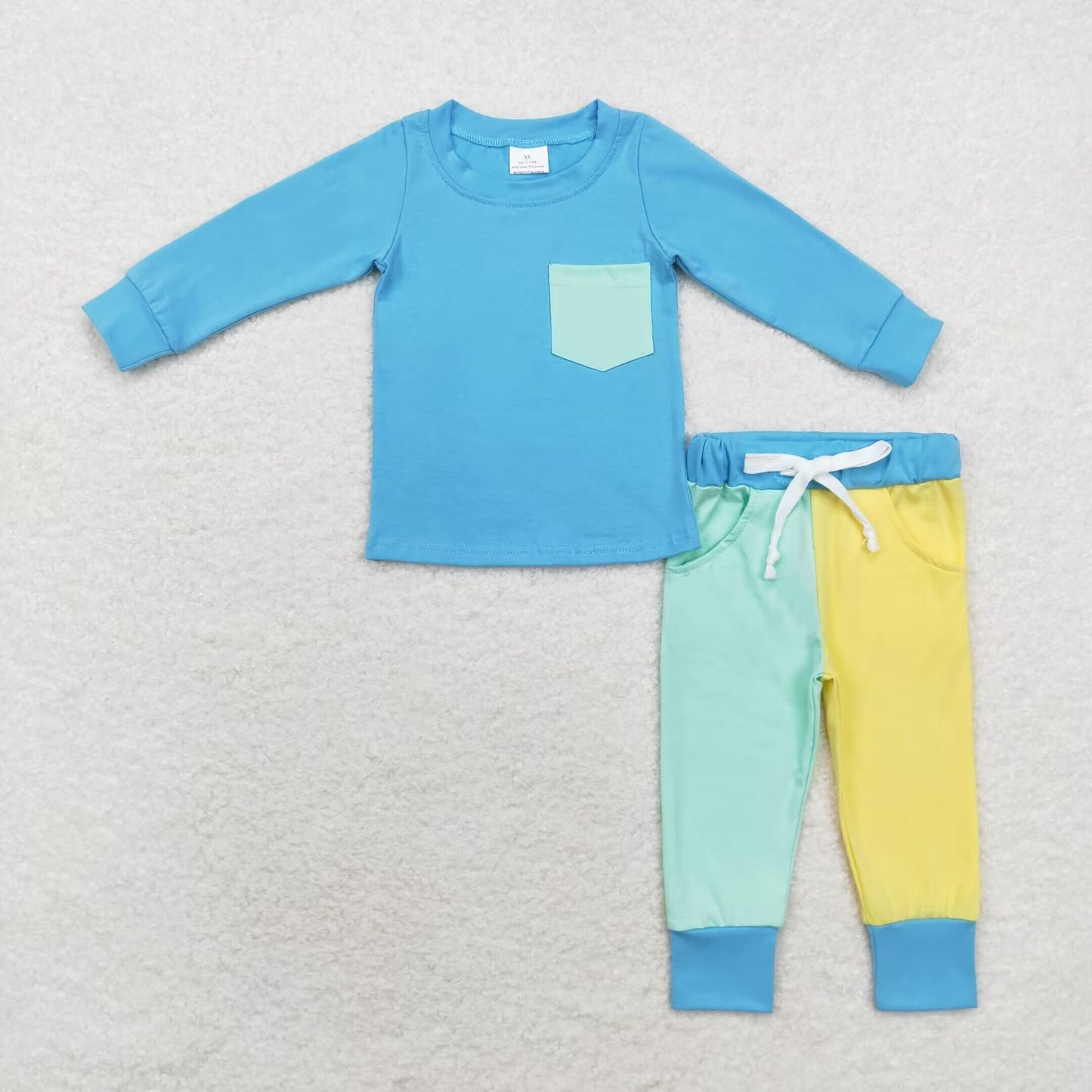 Baby Boys Blue Top Pants Outfit