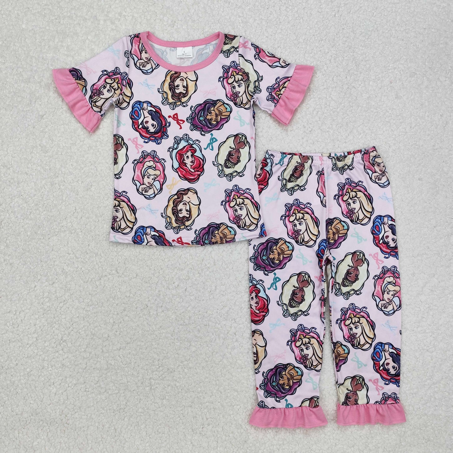 Sibling Baby Sister Princess Pajama Set Romper and Dress