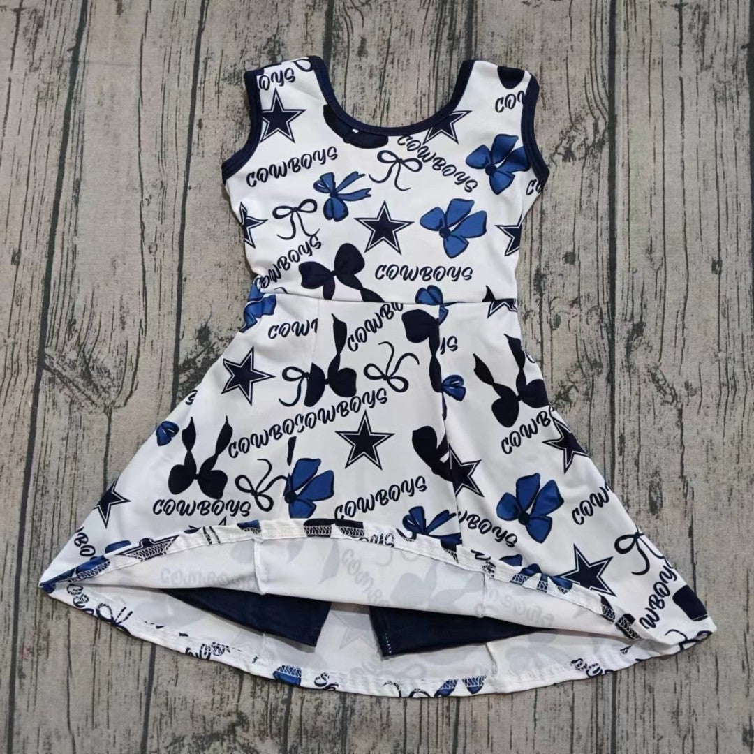 Preorder  5 MOQ，Baby Girls  Cowboys Sleeveless Active Dress