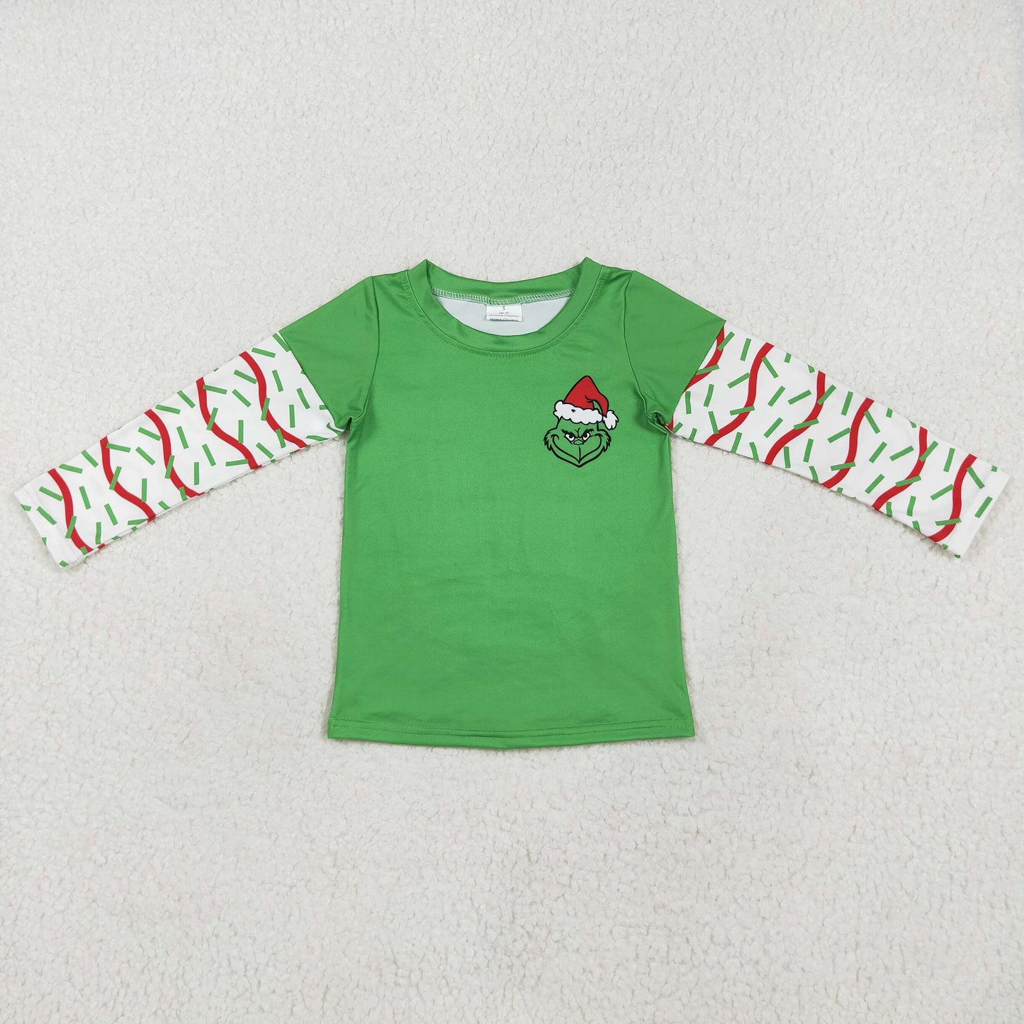 Baby Boys Christmas Green Face  Top