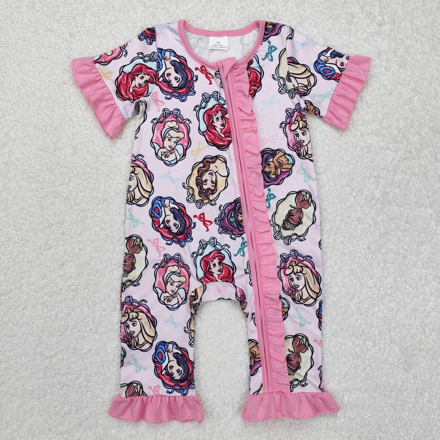 Sibling Baby Sister Princess Pajama Set Romper and Dress