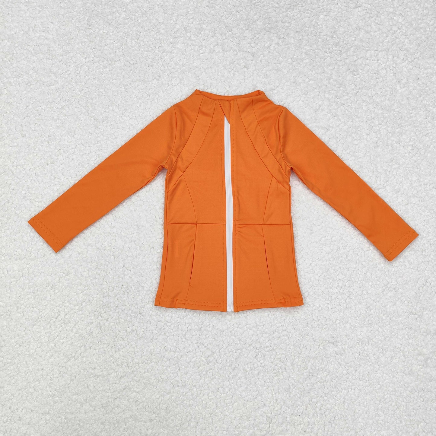 Baby Girls Orange Zip Pocket Yoga Active Wear Jackets