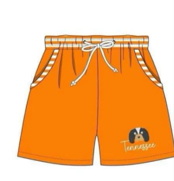 Baby Girls Football Team Orange Swimming Trunks NO MOQ , Dealine Time : April 12th