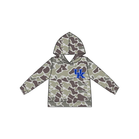 Preorder 5 MOQ Baby Boys  Camouflage UK Team Sports Long Sleeve Hoodie Top