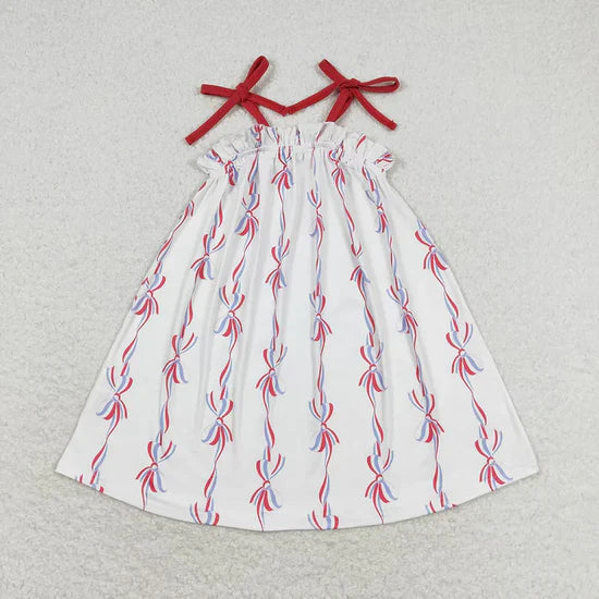 Kids Girls July 4th Sleeveless Knee Length Dress