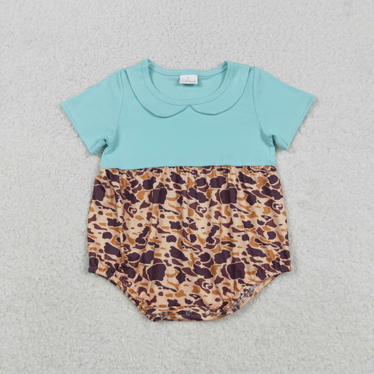 SR3277 Baby Girls Camo Short Sleeve Romper