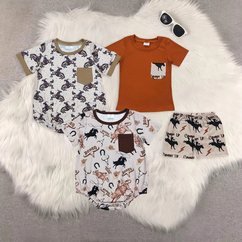 Toddler Baby Sibling Cowboy Western Clothes Set