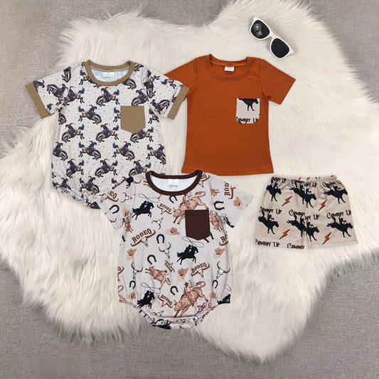 Toddler Baby Sibling Cowboy Western Clothes Set
