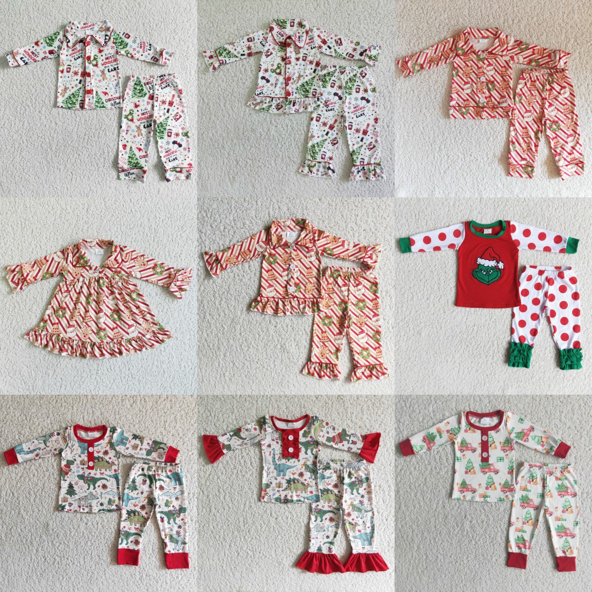 Promotion Baby Girls Boys Chrismtas Pajama Outfit