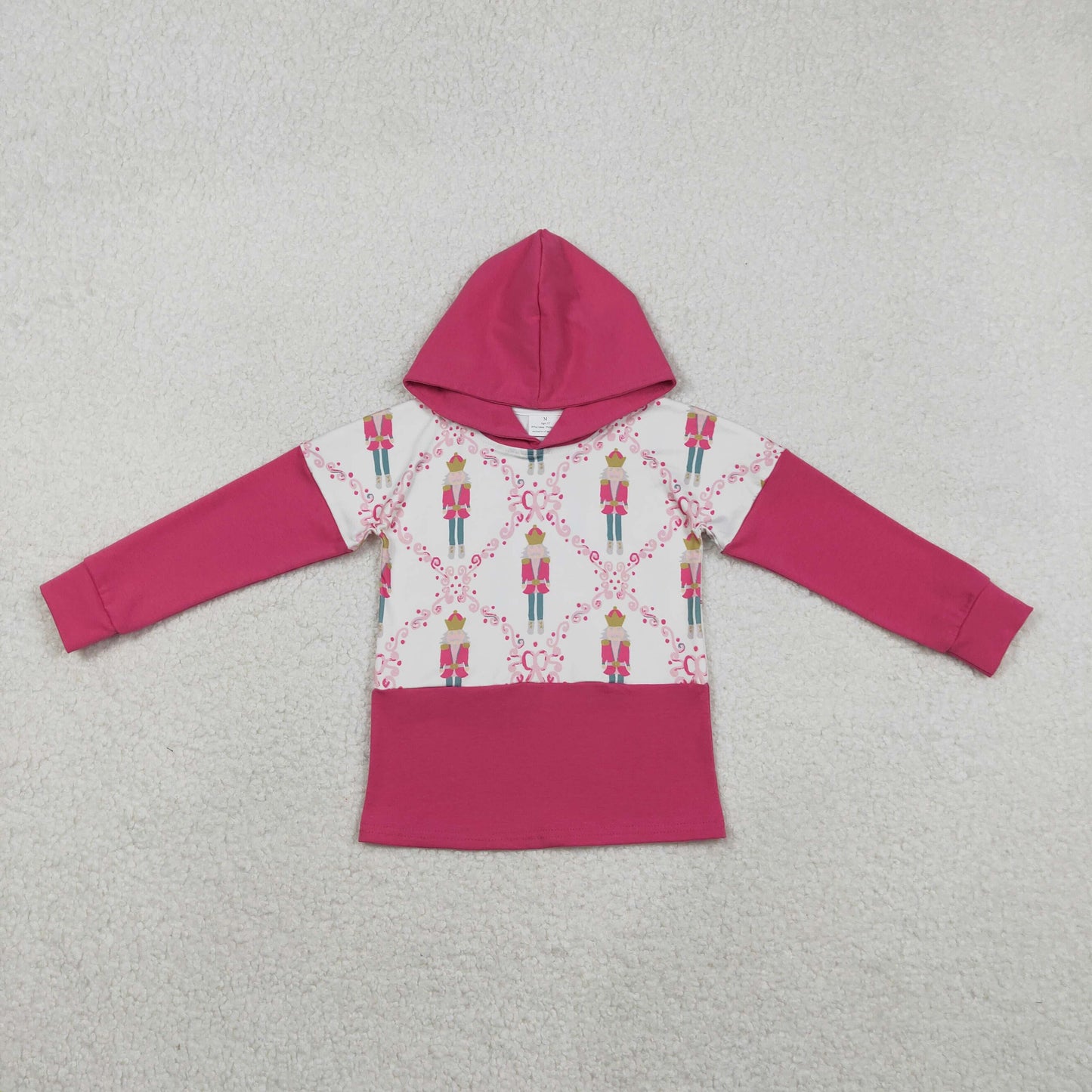 GT1043 Kids Girls Christmas nutcracker Long Sleeve Hooded Top