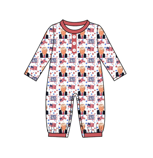 Baby Boys Trump  Long Sleeve Romper Preorder  5 MOQ