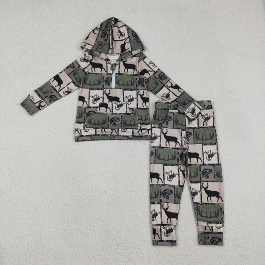 BLP1368  Baby Boys Hunting Camo Hoodie Top Jogger Set