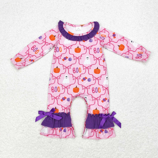 Baby Girls Halloween Boo Candy Romper