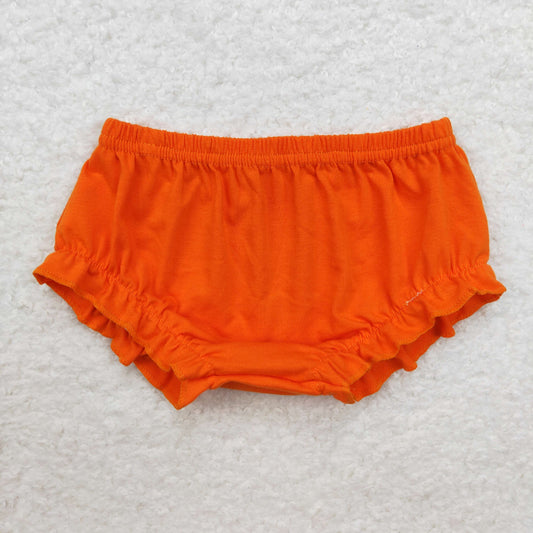 Newborn Baby Orange Solid Color Cotton Bummie