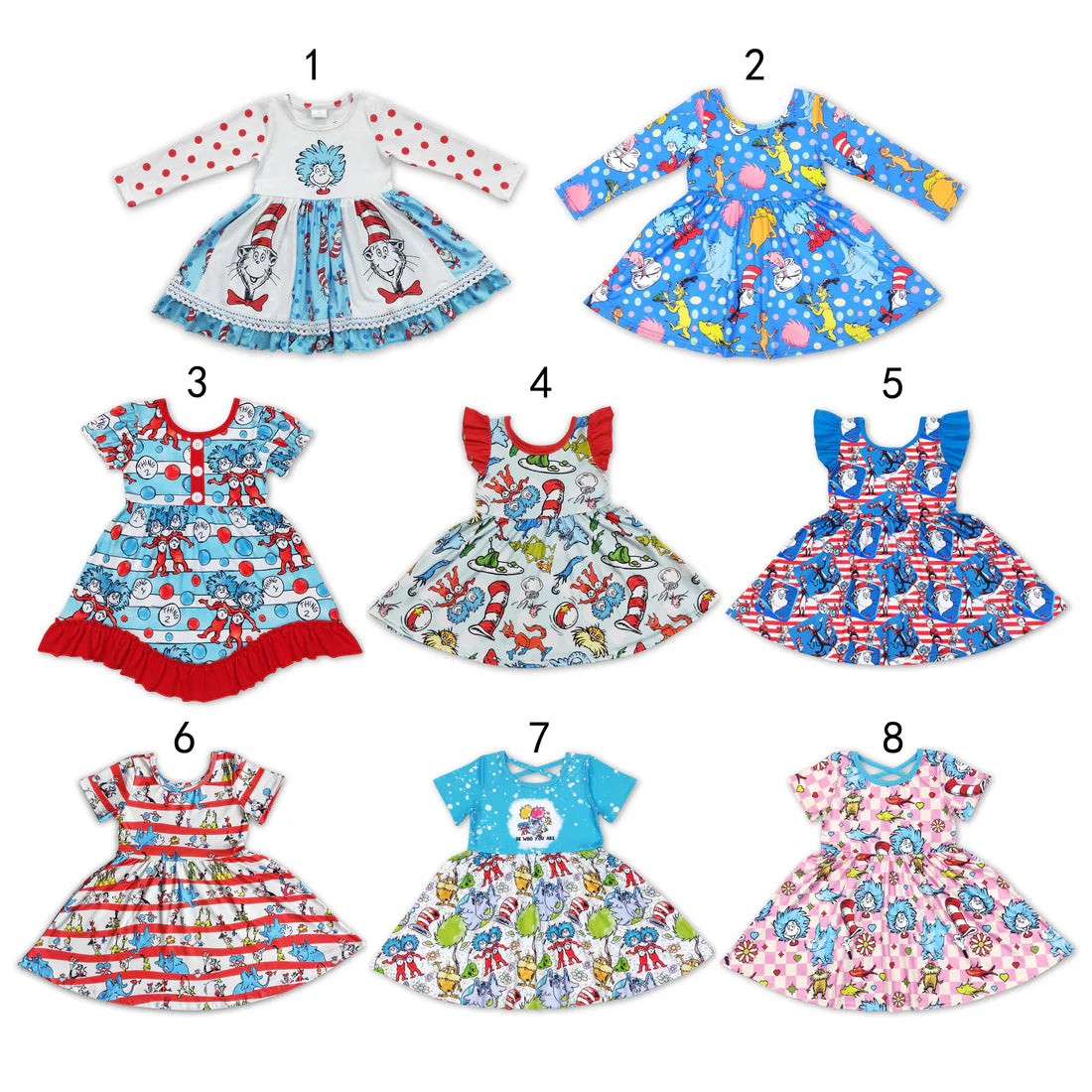 Sibling Baby Girls Dr Reading Spring Twirl Dresses