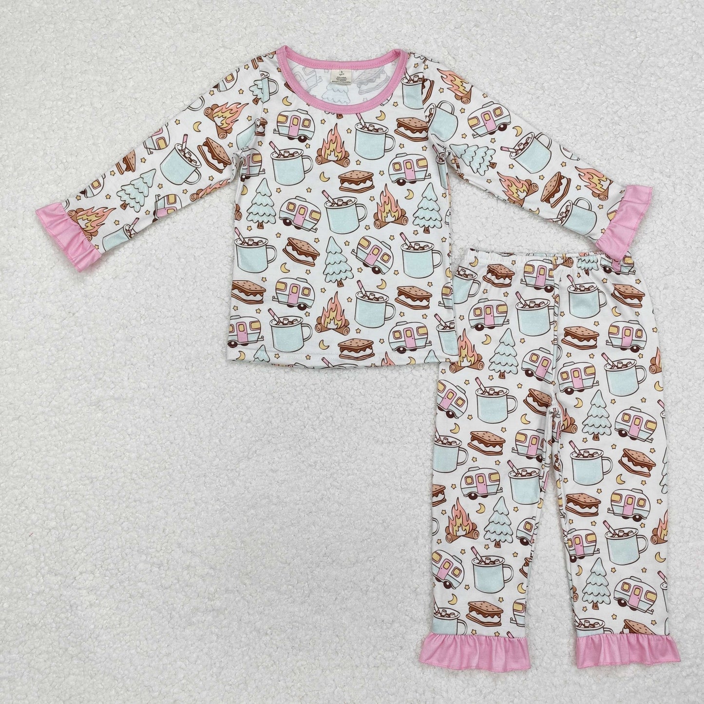 Baby Girls Christmas Glamping Bamboo Pajama Set