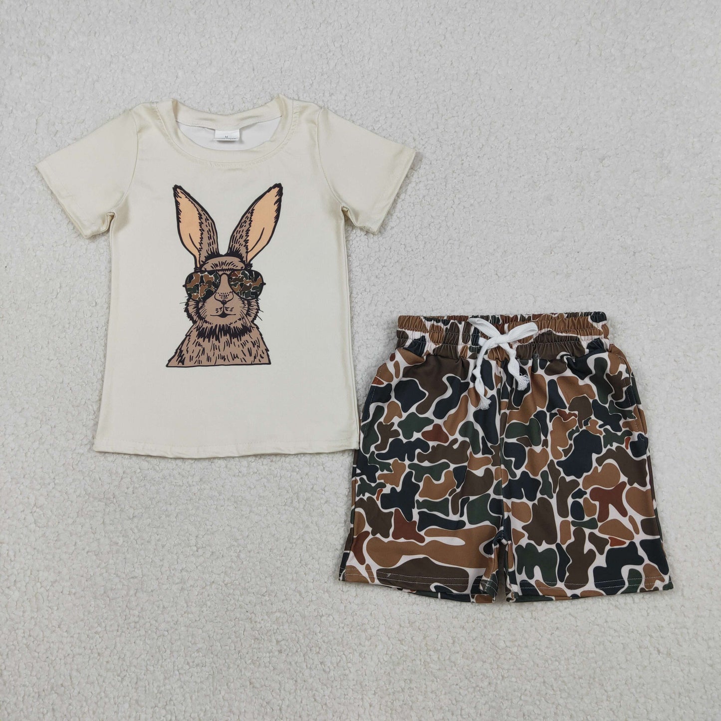 Baby Boys Easter Camo Top With Shorts Set