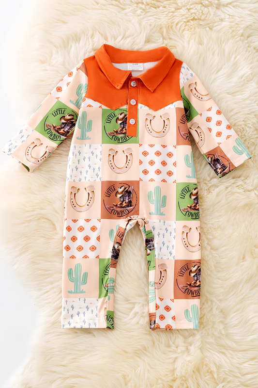Preorder Baby Boys Western Shirt Romper 5 MOQ